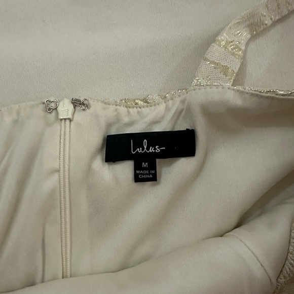 Lulus cream and gold dress - Picture 2 of 3